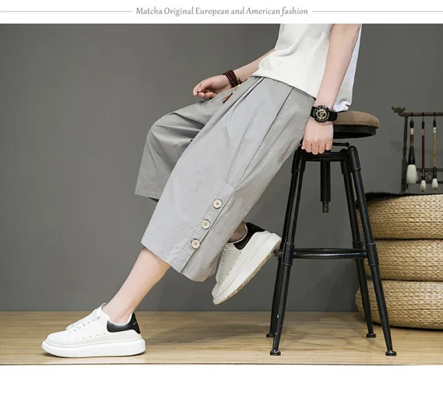 Men's Chinese Style Shorts Detail
