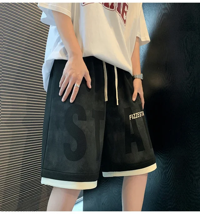 2025 Men's Tie-Dye Oversize Sport Shorts Detail