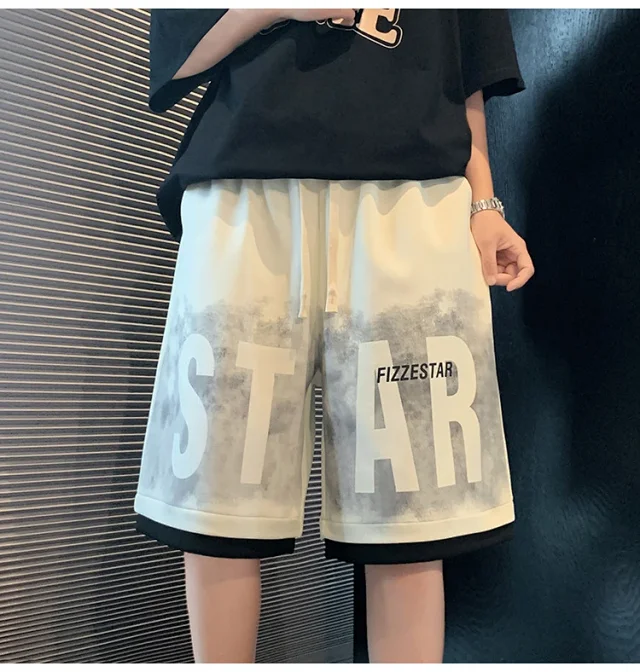 2025 Men's Tie-Dye Oversize Sport Shorts Detail