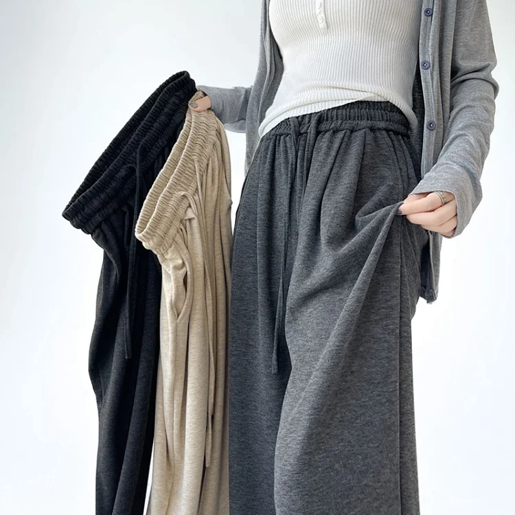 Sheep Cashmere Loose Wide-leg Pants