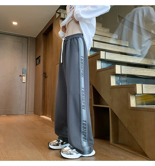 Men's 2025 Spring/Fall Oversize Wide-Leg Pants Detail