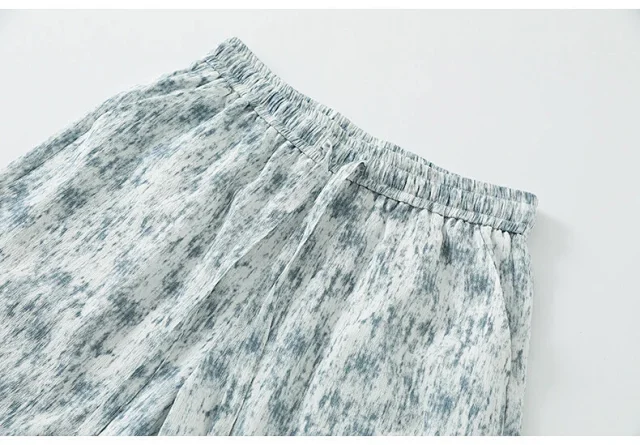 Tie-Dye Short-Sleeve Shirt Set for Men Detail