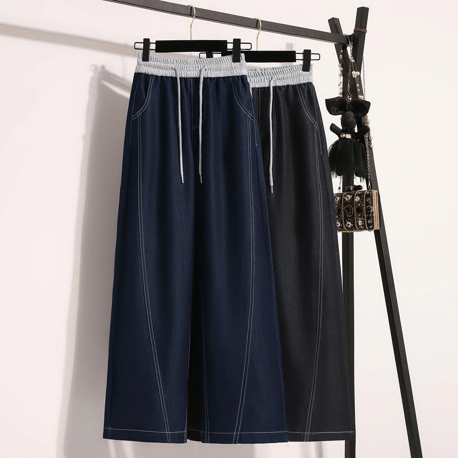 Tencel Lyocell Wide-Leg Jeans for Women