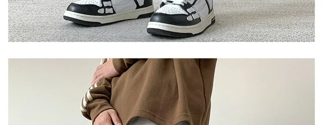 Men's Spring Vintage Khaki Oversize Sweatpants Detail