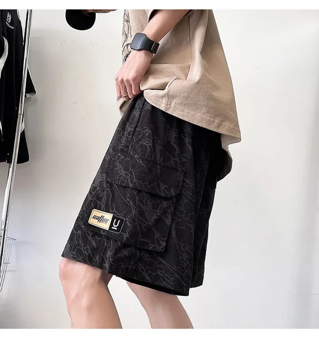 Men's Summer Loose Fit Beach Shorts Detail