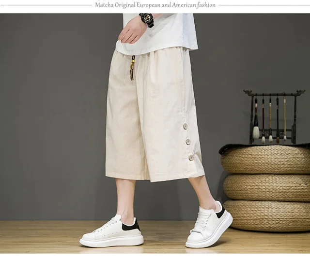 Men's Chinese Style Shorts Detail