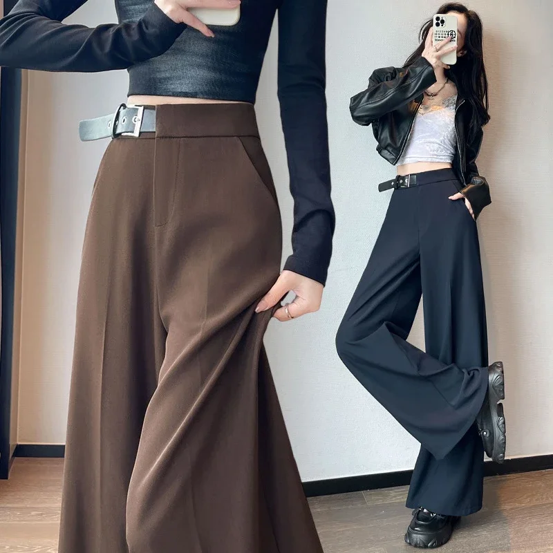 2025 Fall Old Money Style Wide-Leg Trousers