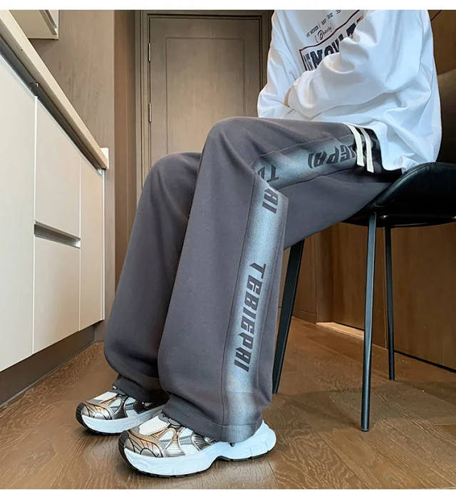 Men's 2025 Spring/Fall Oversize Wide-Leg Pants Detail