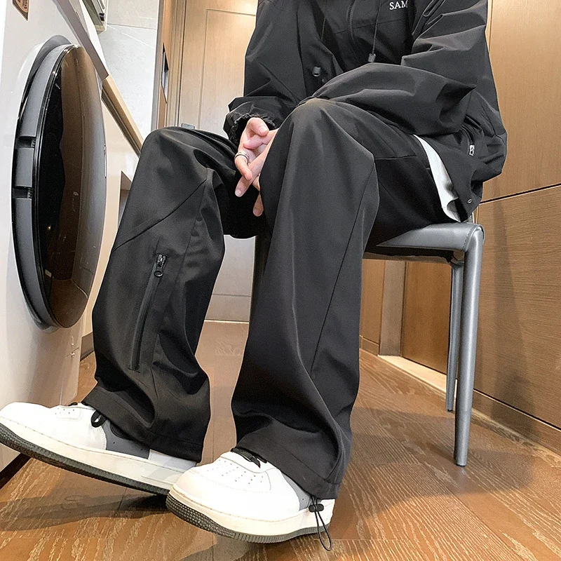Men's Spring Hiphop Straight Cargo Pants