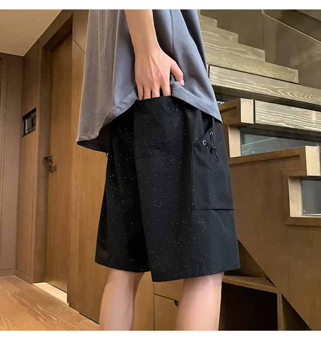 Men's Summer College - style Star Shorts Detail