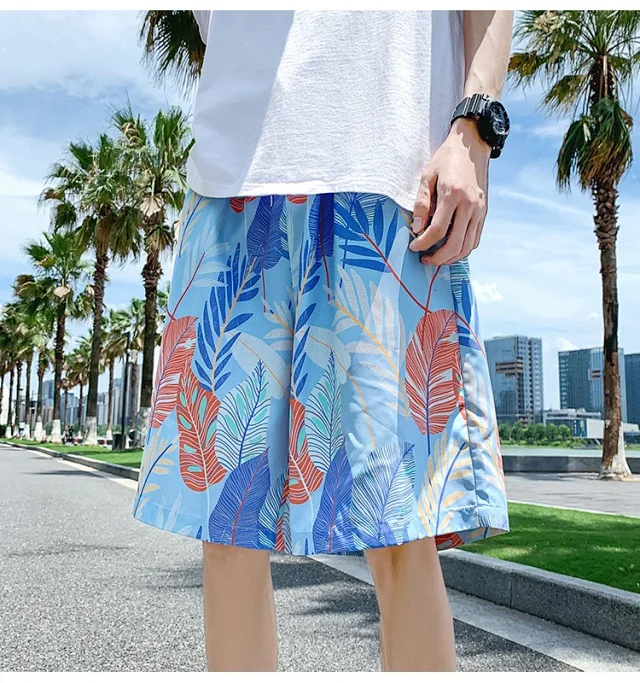 Men's Summer Thin Ice Silk Quick-dry Beach Pants Detail