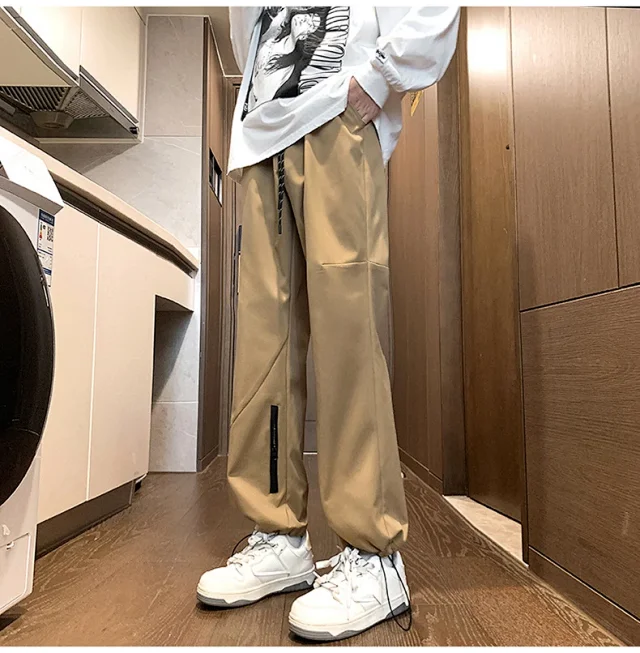 Men's Spring Hiphop Straight Cargo Pants Detail