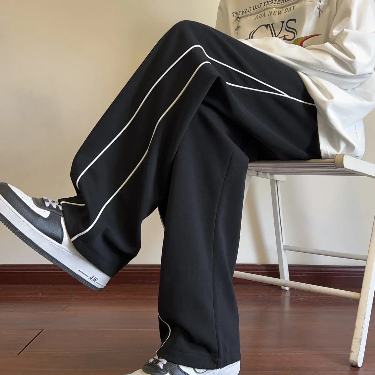 Oversize Japanese Stripe Linen Pants