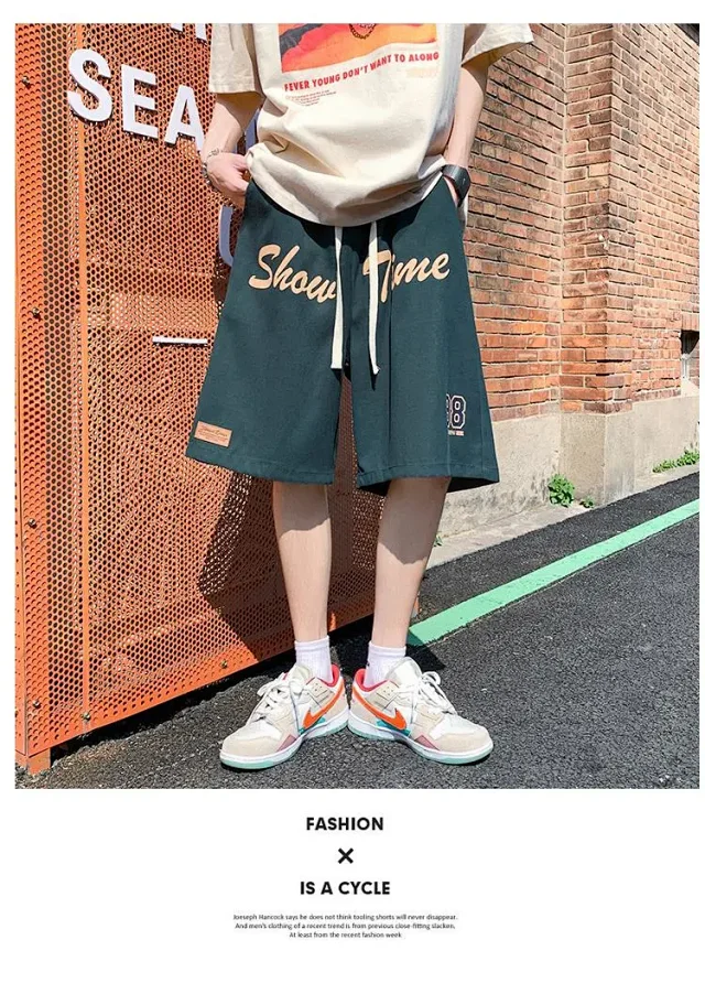 Men's Summer Retro Casual Basketball Shorts Detail