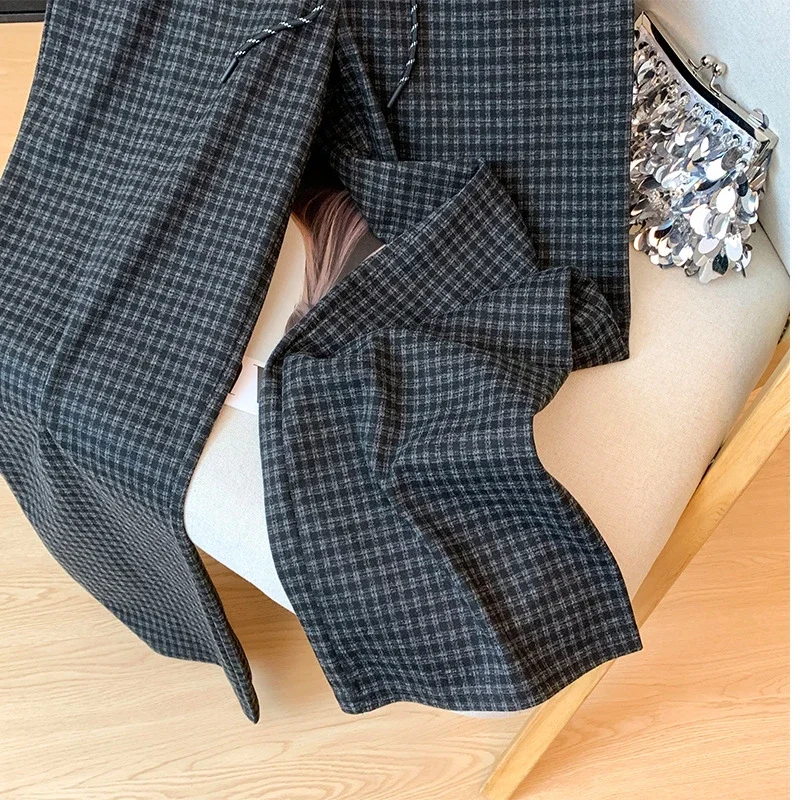 Plaid Wide - leg Pants for Women
