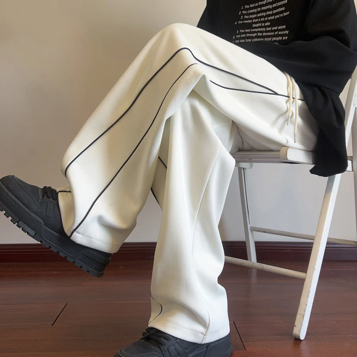 Oversize Japanese Stripe Linen Pants