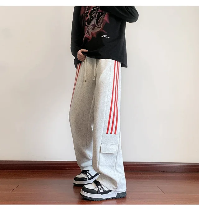 Men's Retro Striped Hiphop Pants Detail