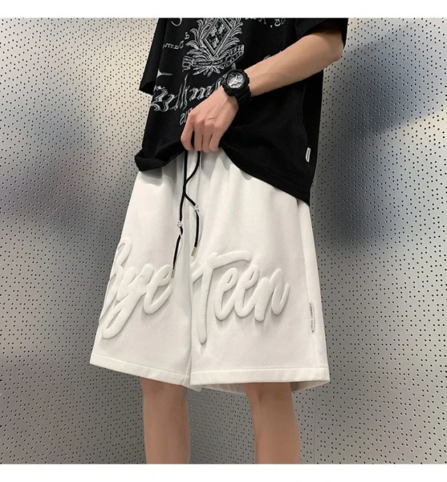 2025 Men's Foam Print American Shorts Detail