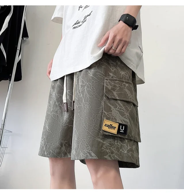 Men's Summer Loose Fit Beach Shorts Detail