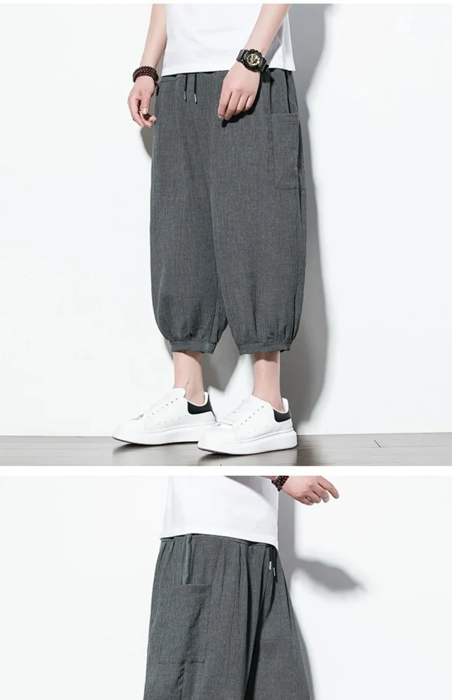 Men's 2025 Summer Ice Silk Capris Detail