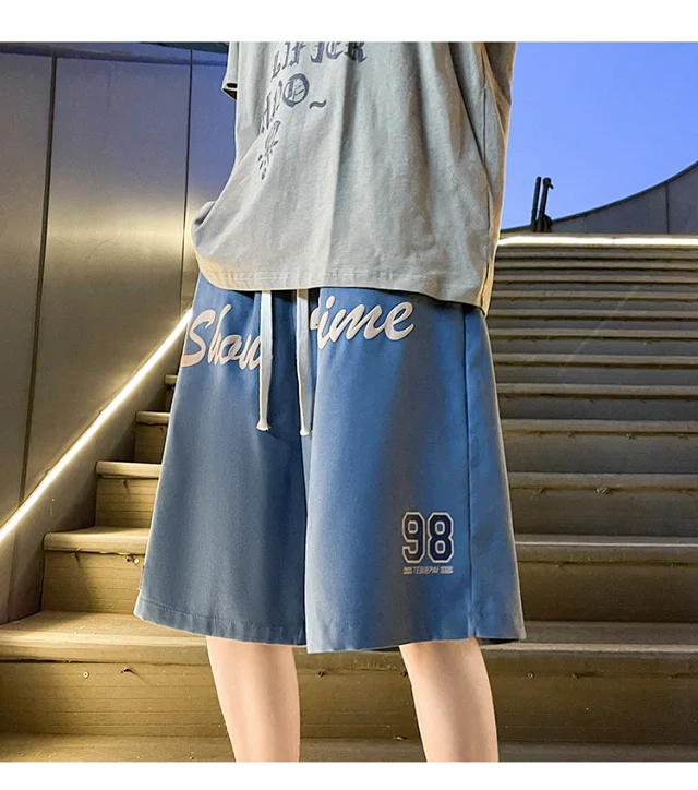 Men's Summer Retro Casual Basketball Shorts Detail