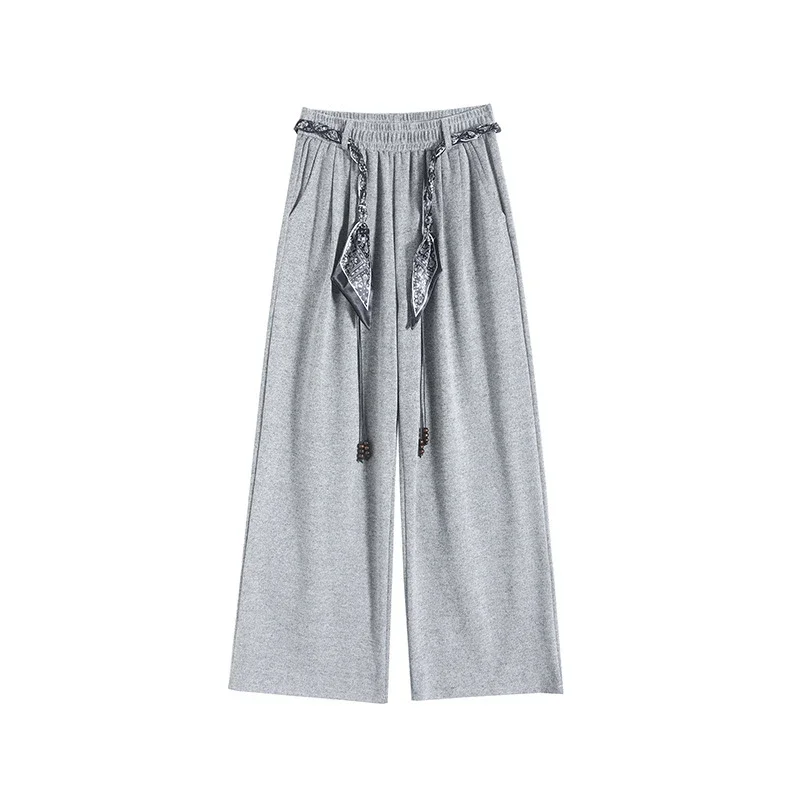 2025 Early Autumn Korean Style High - Waist Wide - Leg Pants
