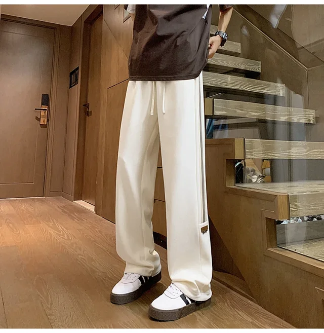 2025 Fall Men's Loose Streetwear Wide-Leg Pants Detail