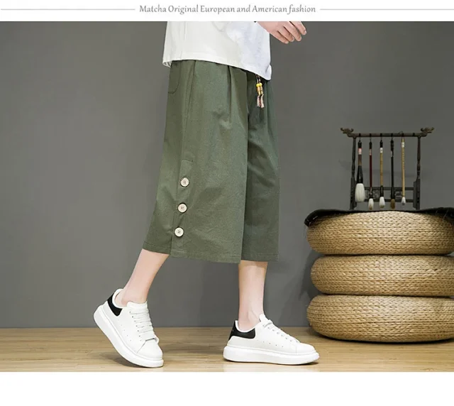 Men's Chinese Style Shorts Detail