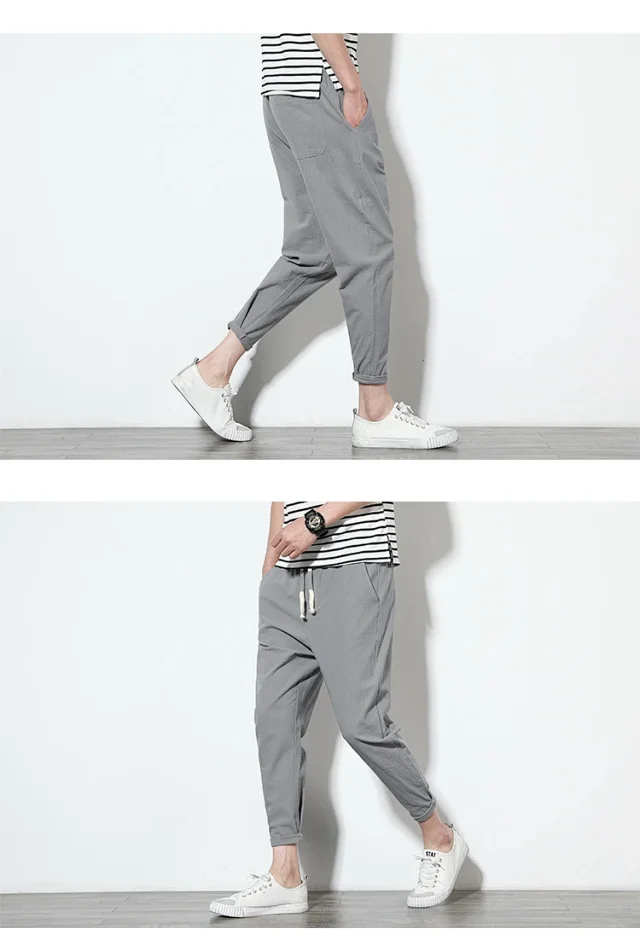 K352018 Cotton & Linen 9/10 Pants Detail