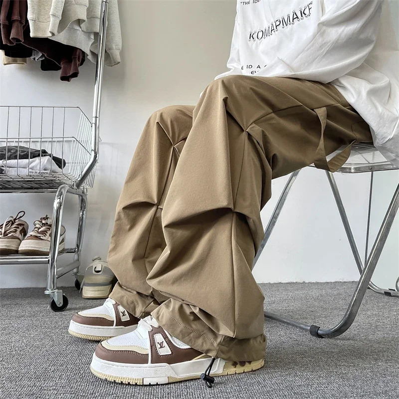 Oversize Khaki Cargo Pants for Men