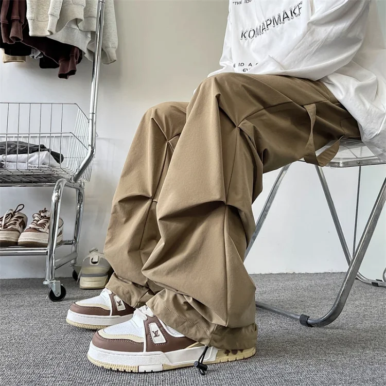 Oversize Khaki Cargo Pants for Men