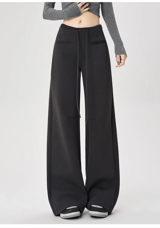 2025 Fall New American Hot Girl Wide-Leg Pants Detail