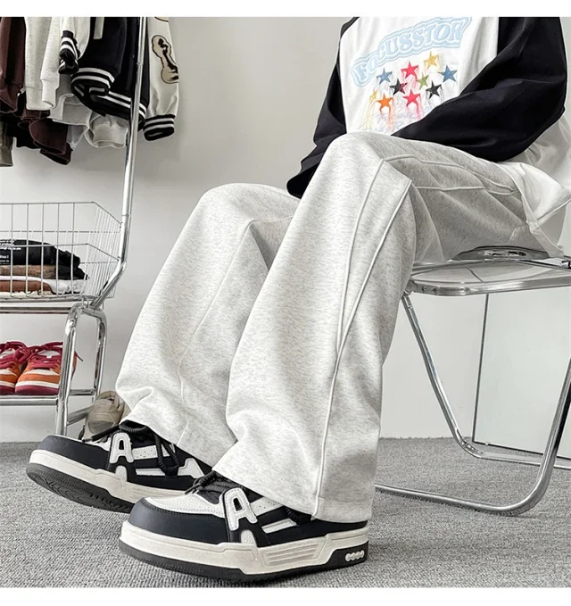 Japanese Oversize Men's Spring Wide-Leg Pants Detail