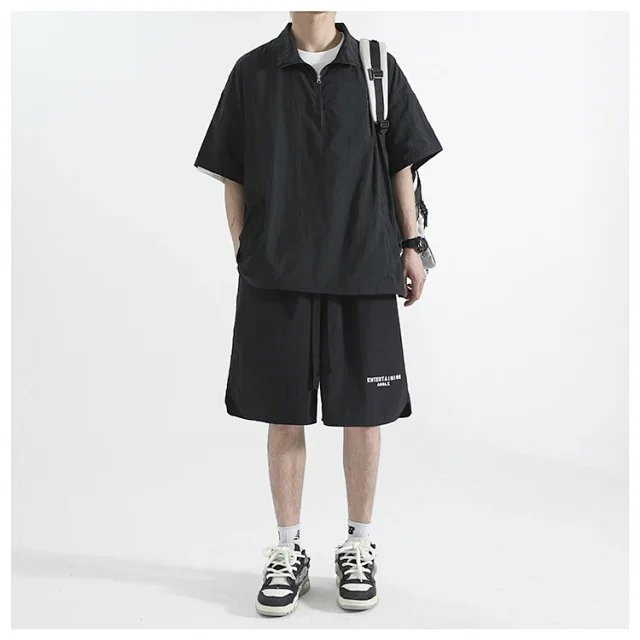 Unisex Summer Thin Short-sleeve Sunscreen Suit Detail
