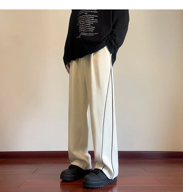 Oversize Japanese Stripe Linen Pants Detail