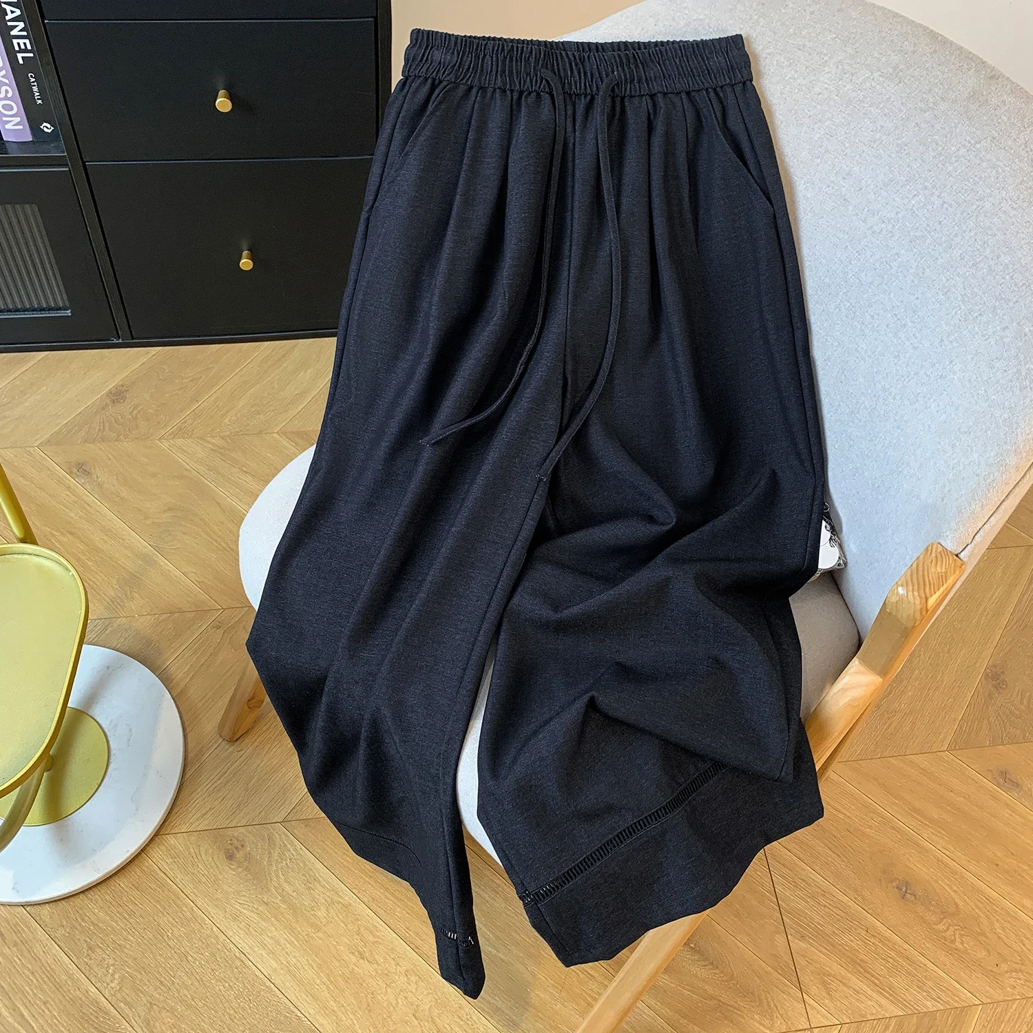 2025 Fall Thickened Tencel Hollow Straight Pants