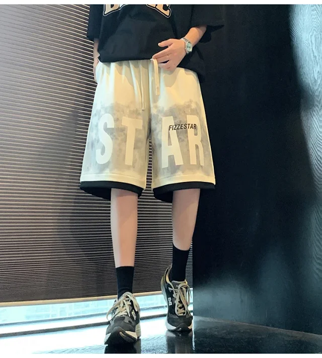 2025 Men's Tie-Dye Oversize Sport Shorts Detail
