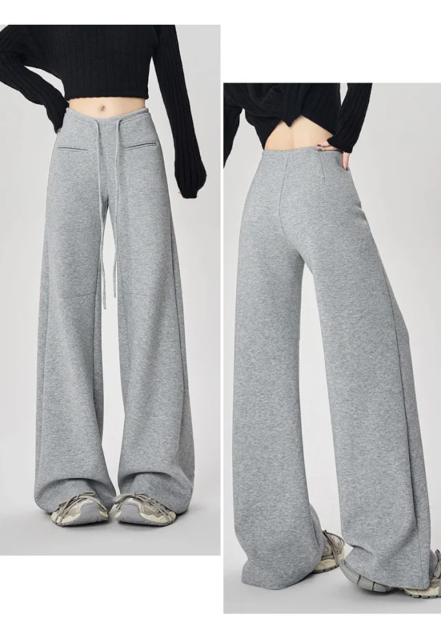 2025 Fall New American Hot Girl Wide-Leg Pants Detail