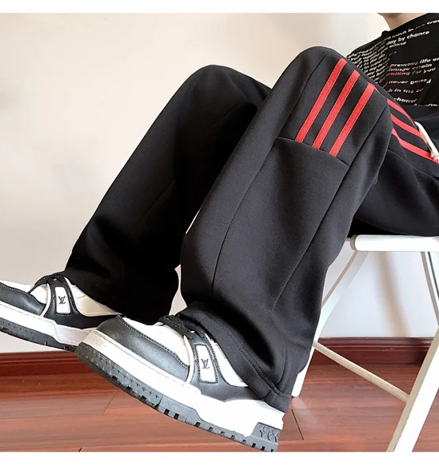 Men's Retro Striped Hiphop Pants Detail