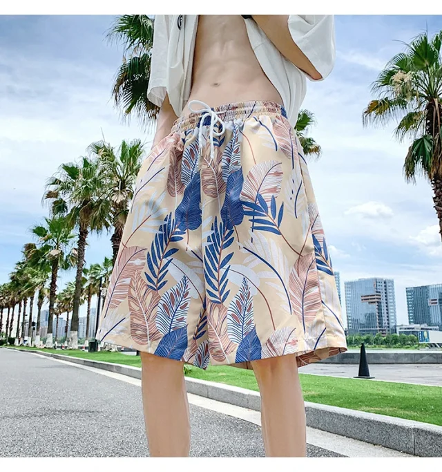 Men's Summer Thin Ice Silk Quick-dry Beach Pants Detail