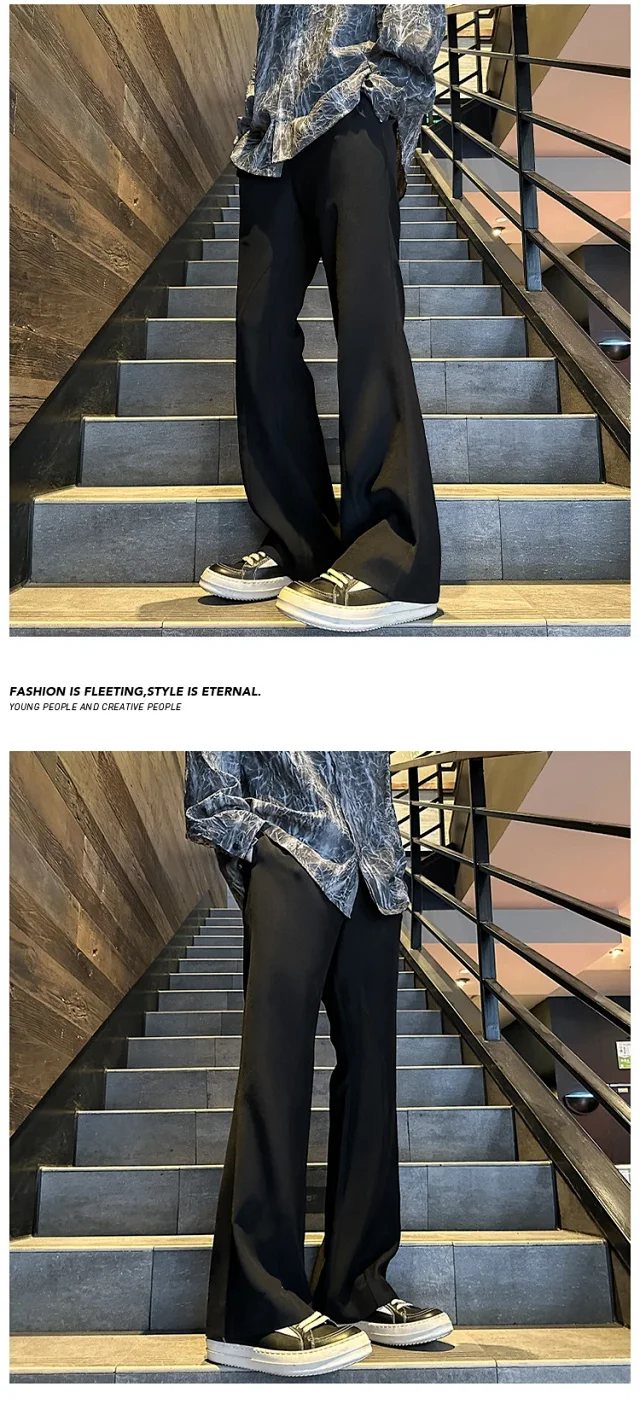 Men's Retro Wide-leg Pants Detail