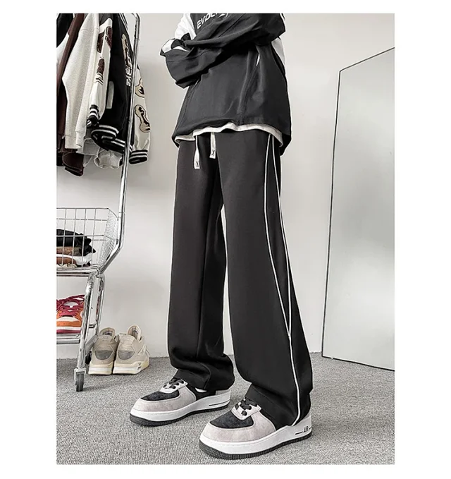 Japanese Oversize Men's Spring Wide-Leg Pants Detail