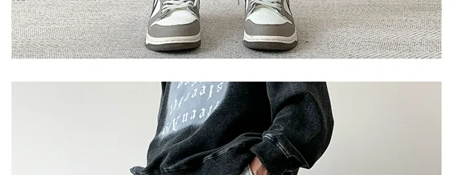 Men's Spring Vintage Khaki Oversize Sweatpants Detail