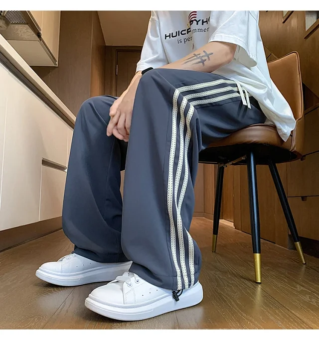 Men's 2025 Summer Ice Silk Loose Pants Detail