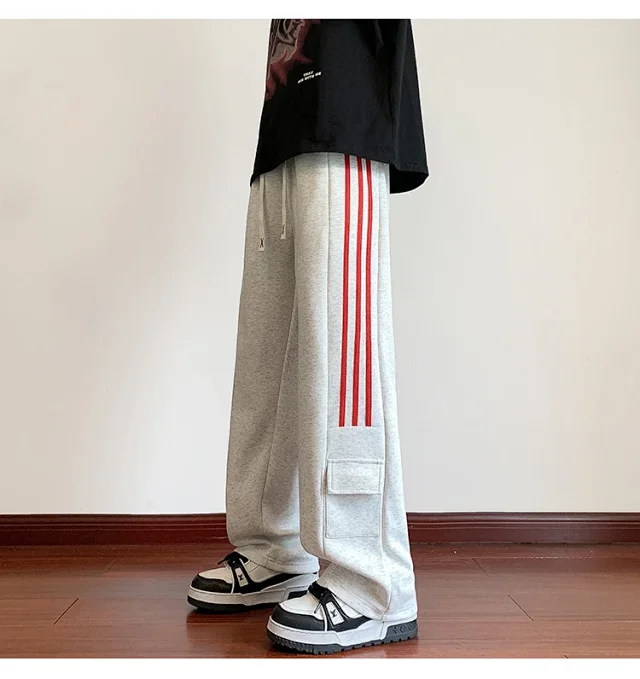 Men's Retro Striped Hiphop Pants Detail