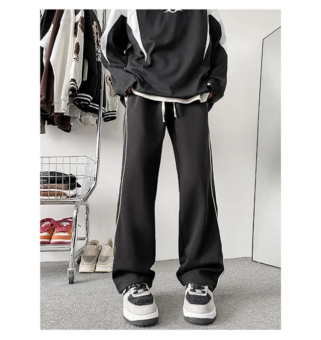 Japanese Oversize Men's Spring Wide-Leg Pants Detail