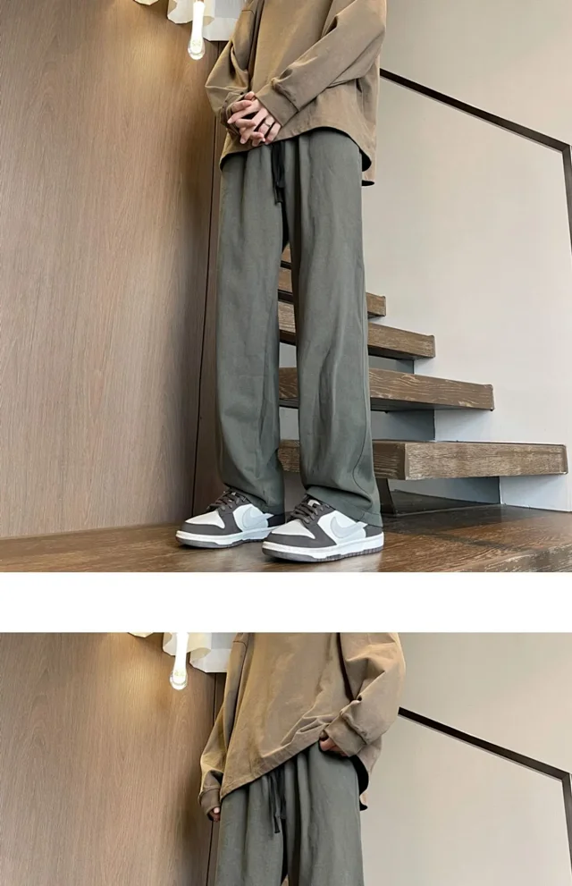 Men's Cotton Straight Cargo Pants Detail