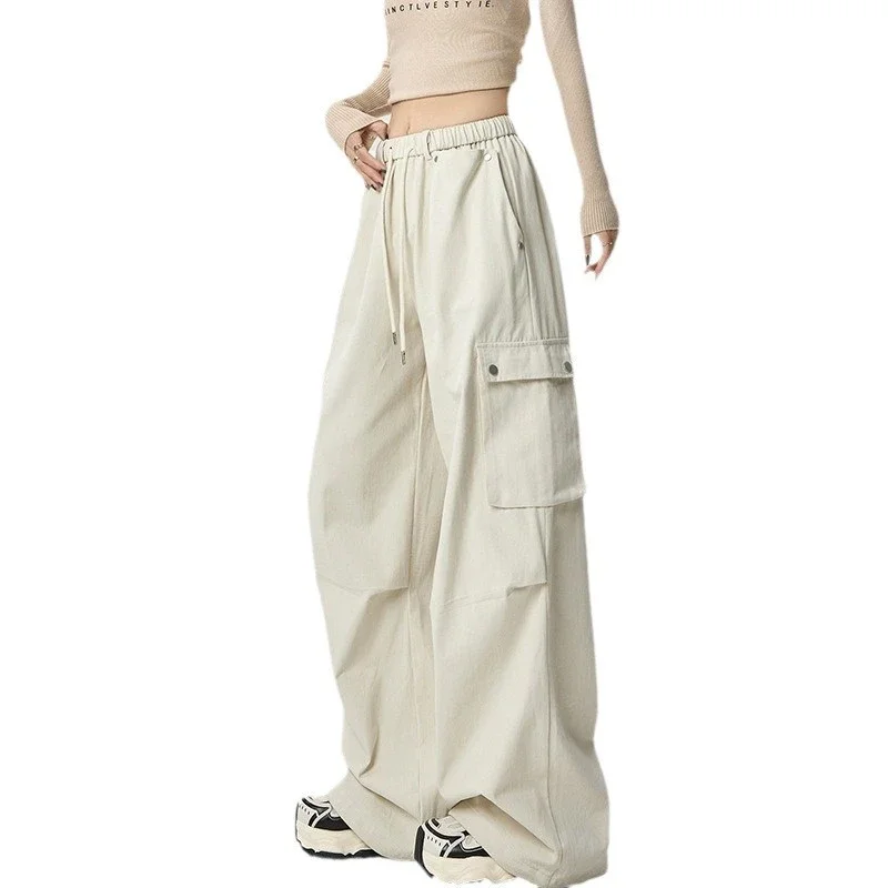 2025 Fall Women's American Streetwear Straight Cargo Pants