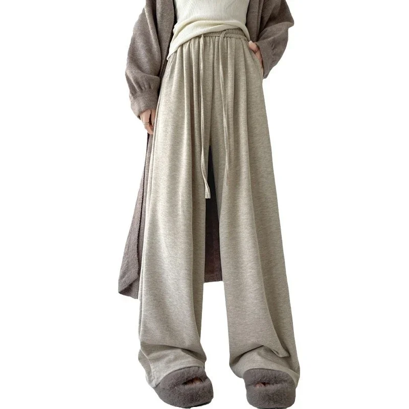 Sheep Cashmere Loose Wide-leg Pants