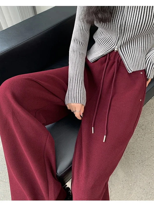 2025 Fall New Women's Flare Pants with Rivets Detail